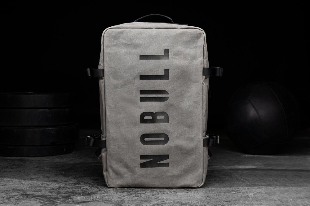 NOBULL Ruksaci - Nobull Waxed Canvas Sive (521743-IOT)